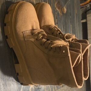 Circus by Sam Edelman Tan Combat Boots